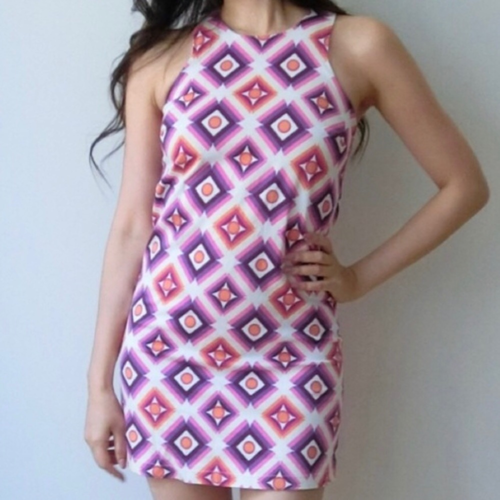 ASOS geometric print swing dress